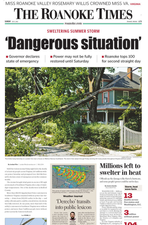 Roanoke Times on July 1, 2012